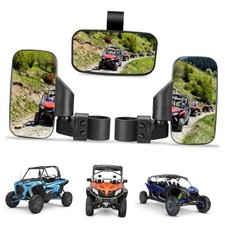 UTV Side Mirrors And Center Mirror with 1.6" to 2" Roll Bar Cage, Adjustable