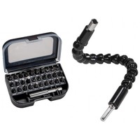 Bitsatz Bit Box Mit GüRtelclip Bit-Sortiment + Biegsame Welle Magnet Bithalter