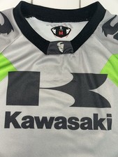 Maillot De Motocross Vintage AXO Cool Lite Kawasaki Années 80 - Taille M - Blanc - Occasion
