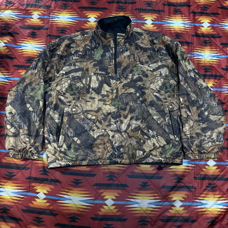 Chaqueta de Colección Mossy Oak Camuflada Cuarto Cremallera Realtree Para Hombre Talla XL Foto 3 de 4