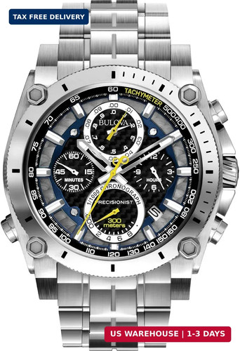 Bulova Men's Icon High Precision Quartz Chronograph Watch, Cur...