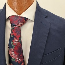 J. Crew Thompson Navy Blue Cotton Blend Suit Jacket Blazer Mens 36R Stretch
