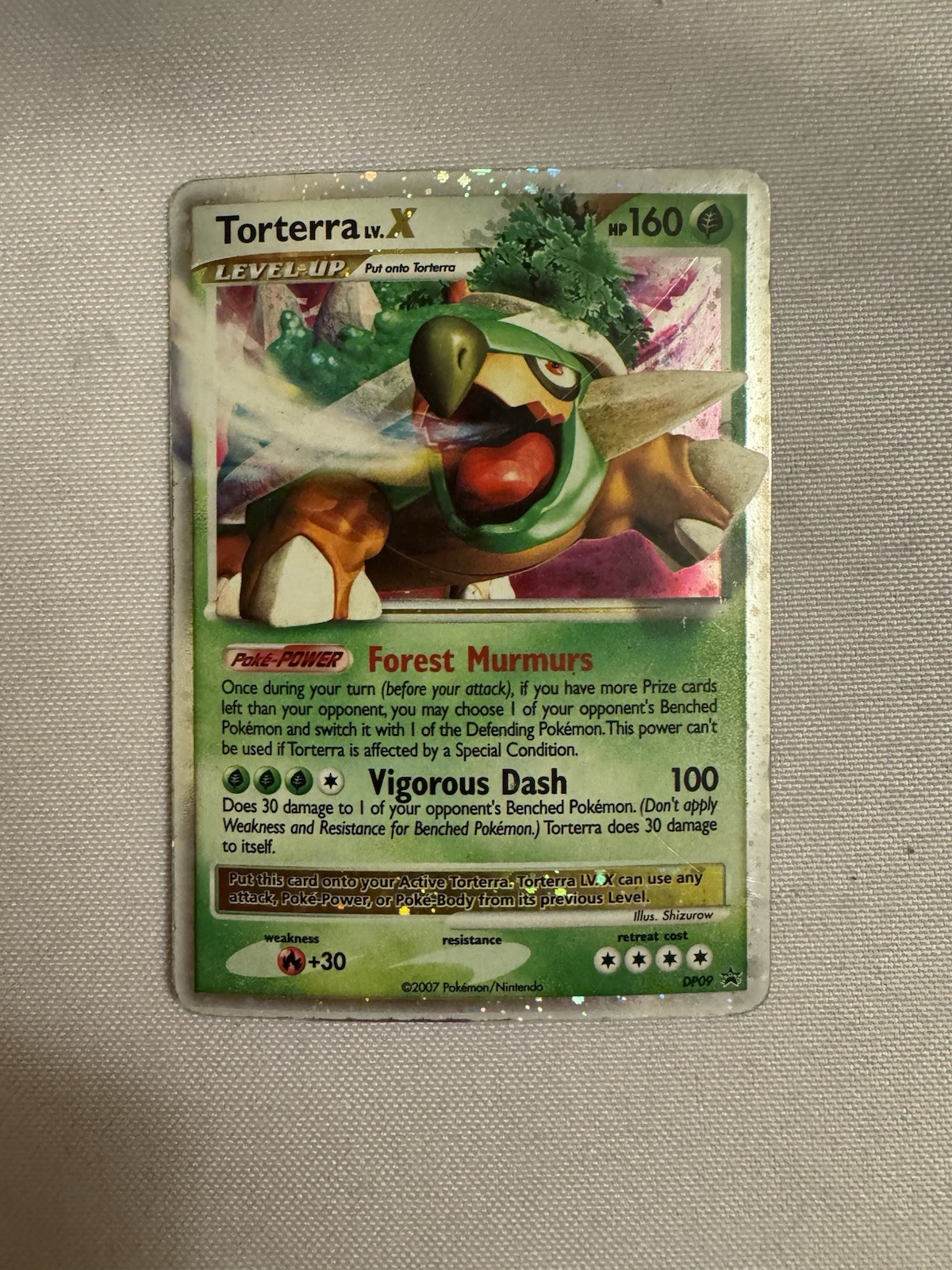 2007 Pokemon - Torterra LV. X Holo Rare - Diamond & Pearl Black Star Promo DP09