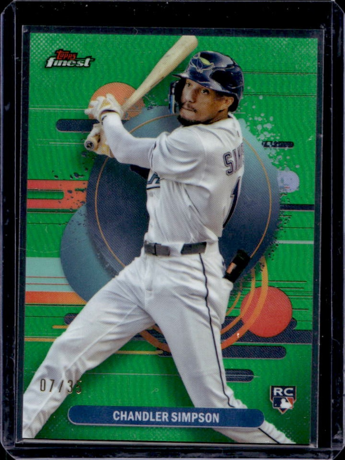 2025 Finest Chandler Simpson Uncommon RC Green Refractor #/35 Rays