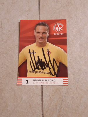 Jürgen Macho Autogrammkarte 1. Fc Kaiserslautern 2006/07 mit Autogramm