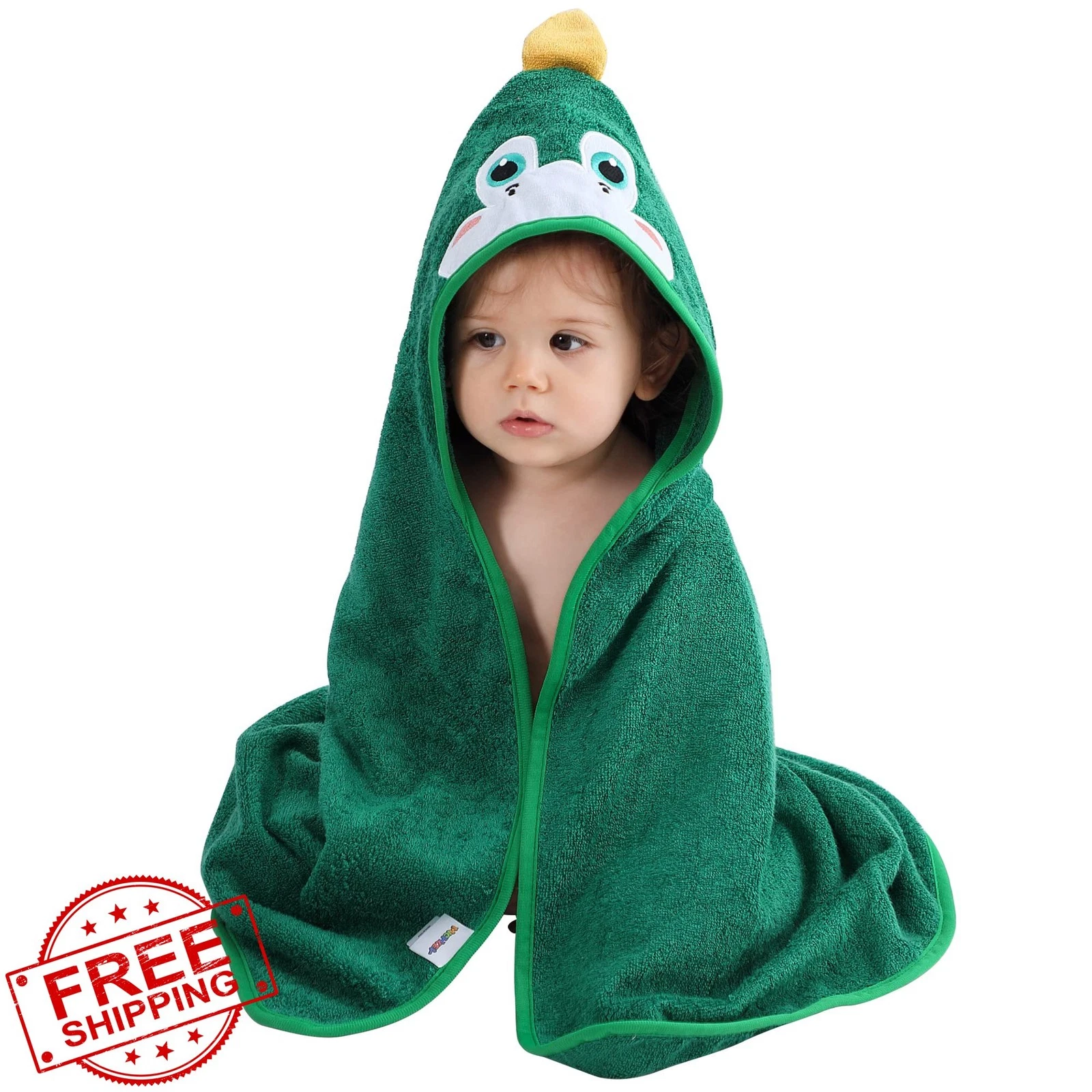 MICHLEY Bamboo Hooded Towel Dinosaur 0-5T