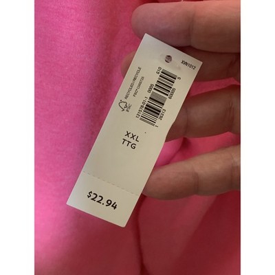 Old Navy Hoodie Women XXL Pink NEW Zip Up French Terry Graphic