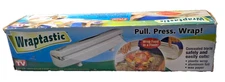 Wraptastic Pull Press Wrap Plastic Wrap Food Paper Foil Storage Dispenser Cutter
