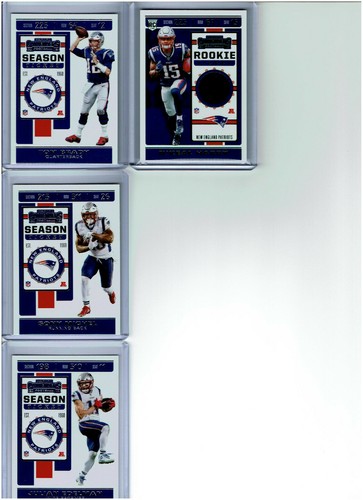 2019 Contenders Football New England Patriots Team Set (3) Base Cards ++Plus++ - 第 1/1 張圖片