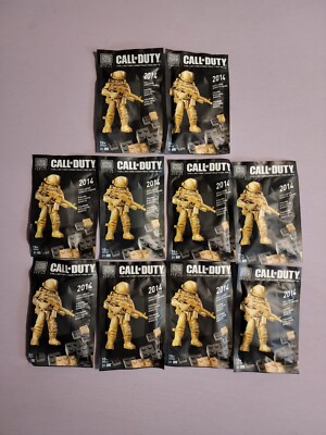 10x Mega Bloks Call Of Duty Ghosts 2014 Exclusive Gold Figure SDCC NEW SEALED