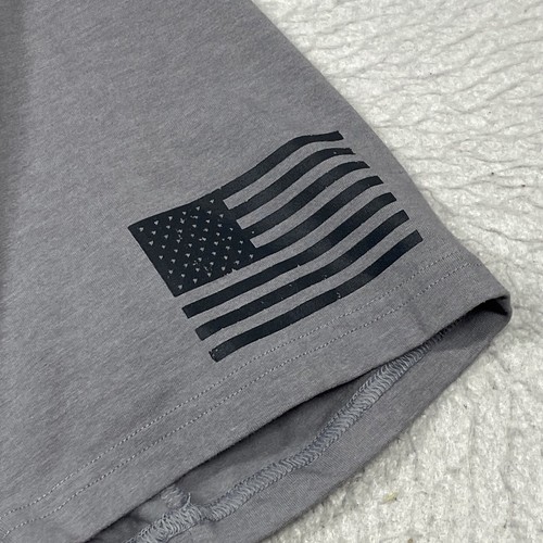 Under Armour T Shirt Freedom HeatGear Mens 2XL XXL Gray Short Sleeve - Picture 4 of 8