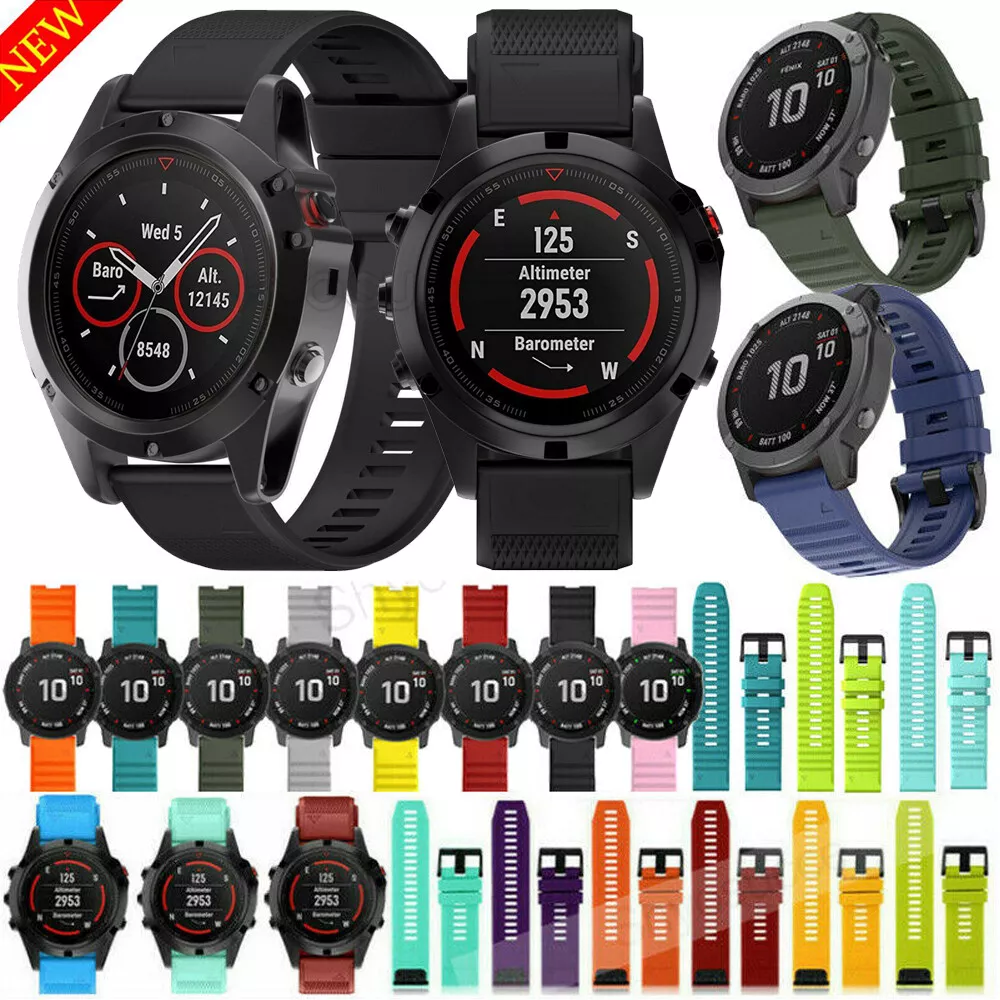 Quick Release Silicone Watch Band Strap Bracelet For Garmin Fenix 3 HR 5X  6X Pro