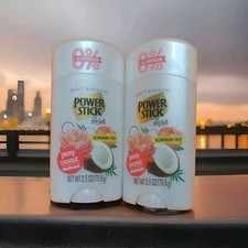 2 x Power Stick Deodorant Peony Coconut Aluminum Free 2.5oz/70.8g