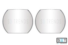 2pc 4 X 5 12 4 X 5.5 Stick On Blind Spot Wide Angle Convex Mirror Truck Sil