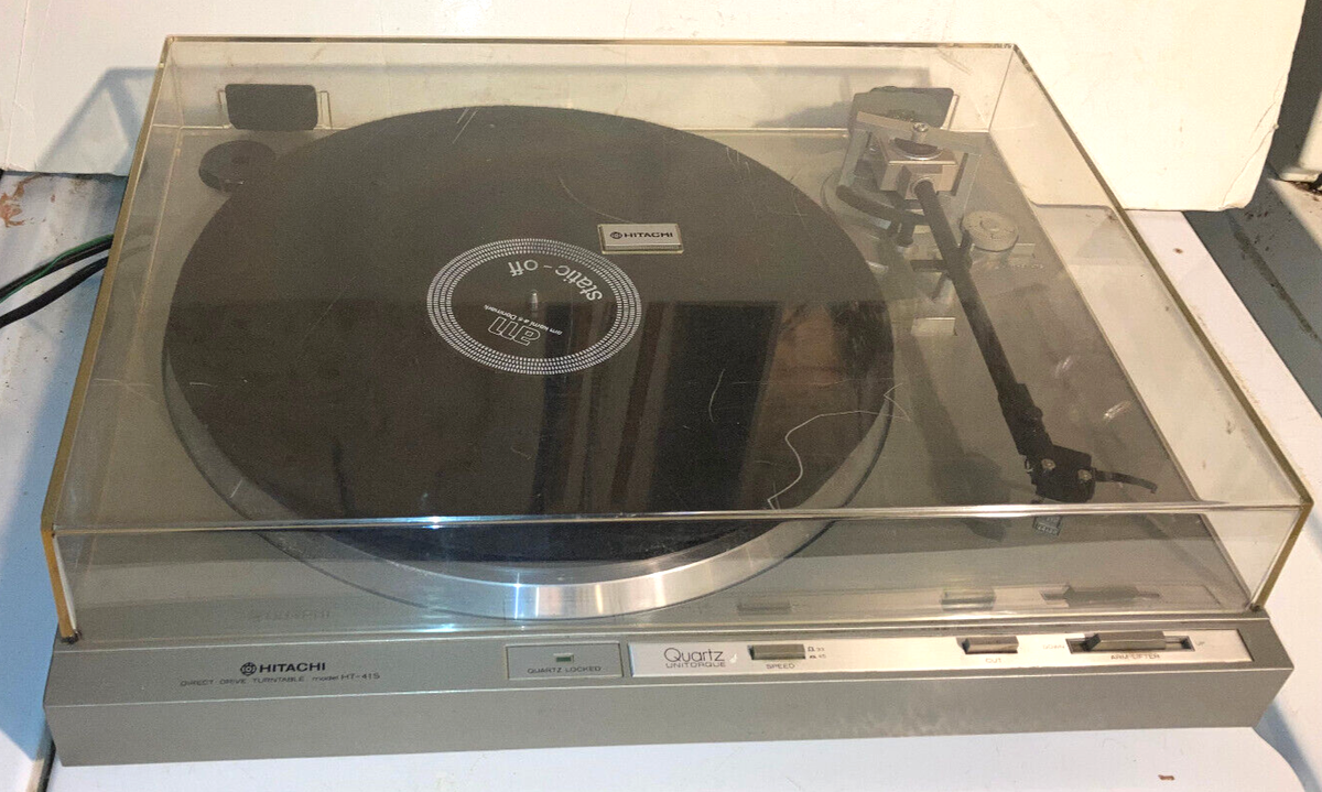 Hitachi Direct Drive Turntable HT-41S with static-off mat - needs