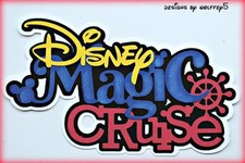 CRAFTECAFE DISNEY CRUISE TITLE paper piecing premade Scrapbook diecut piece page
