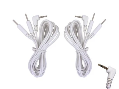 HEALTHCARE WORLD Male Tens Electrode Leads 2.5mm for Tens Machines (one pair)