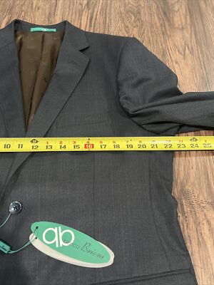 Bianco Brioni Firenze Mens High Twist 2 Button Blazer Modern Fit