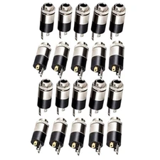 20PCS 3.5mm 1/8 inch Female Stereo Jack Panel Mount Connector