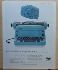 1956 magazine ad for Royal Electric Typewriter - for an easier life weigh hat thumbnail