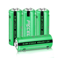 2-20PCS 1.2v Rechargeable Batteries 2/3AAA Size 400mAh Nimh Battery Button Top