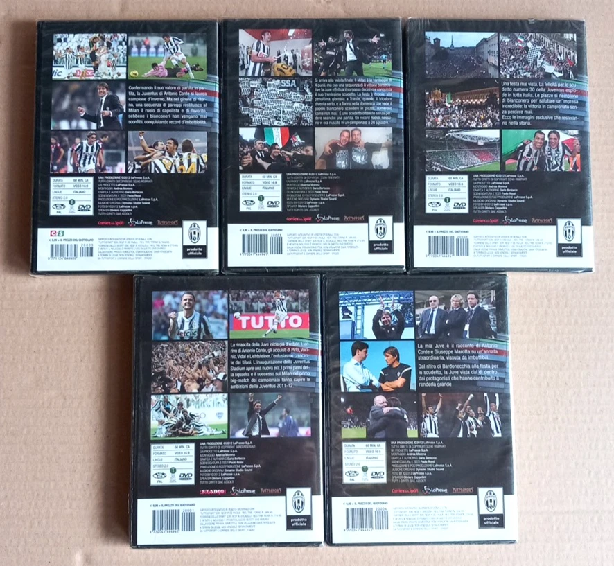 JUVENTUS CAMPIONI  Serie 5 DVD Ufficiali.   AC - Immagine 3 di 3