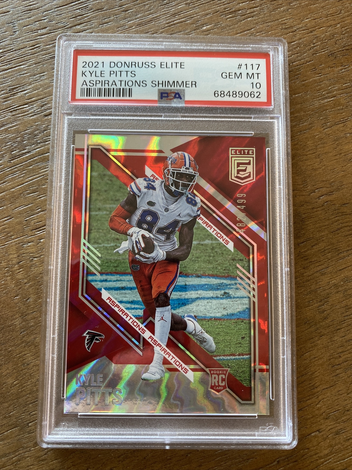 Kyle Pitts Panini Donruss Elite #117 Aspirations Shimmer