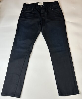 Current Elliot Jeans 26 The Fling Boyfriend Tapered Denim Cropped Leather Wash