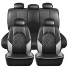 For Honda Pilot Leather Car Seat Covers 5-Seats Front Rear Cushion Full Set Mat
