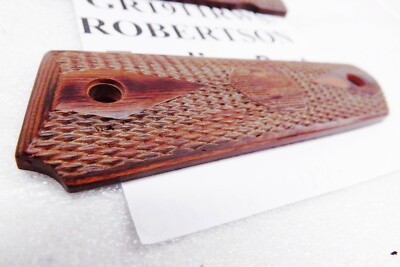 Boondock Swiss Saint Cross Rosewood Laminate Grips fit 1911 Govt 5