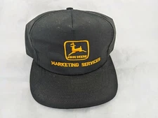 John Deere Snapback Hat Cap Black Marketing Services Made in USA