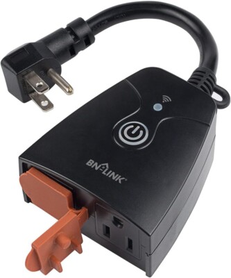 BN-LINK Dual Outlet Outdoor Smart WiFi Plug Compatible with Alexa and Google