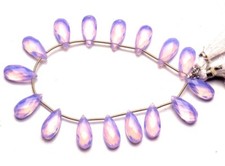 10 Pcs Lavender Chalcedony Beads Faceted Pear Briolette Jewelry Making 15x7MM