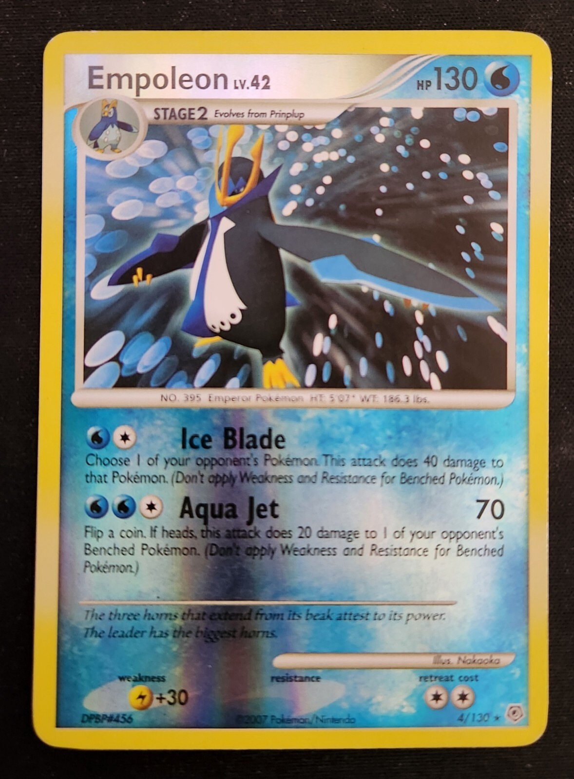 Pokemon Card  Empoleon  4/130 Diamond & Pearl Reverse Holo Rare NM/LP