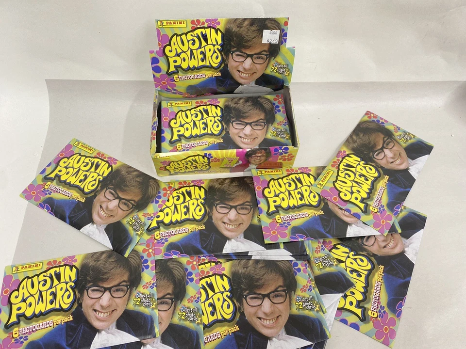 Nuevo 1999 Austin Powers Panini caja de cera tarjetas fotográficas 36 paquetes sellados 230135G Foto 3 de 4