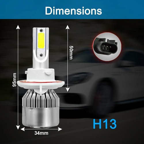 For Hummer H3 2006-2010 LED Headlight Hi/Lo + Fog Light 4 Bulbs Combo Kit - Foto 10 di 12
