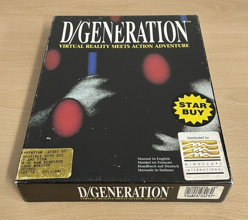ATARI ST - D/GENERATION - MINDSCAPE -BOXED - TESTED AND WORKING