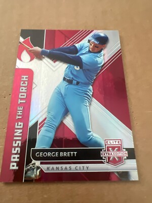 2020 Panini Elite Extra Edition Passing the Torch Bobby Witt Jr George Brett HOF