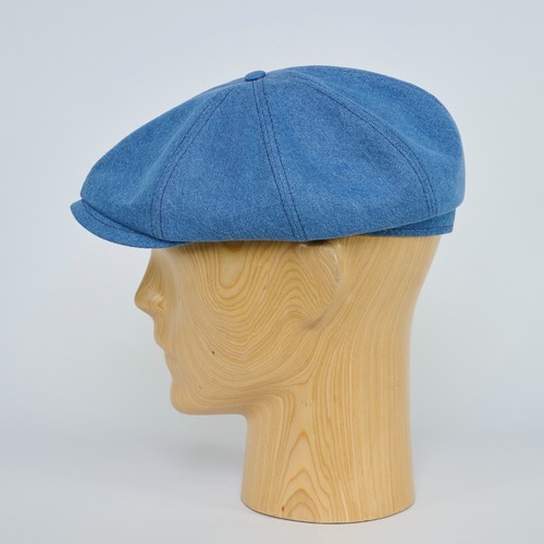 Berretto Sterkowski SHELBY Denim Vintage Stile Classico Vacanze Newsboy Blu/Nero - Foto 22 di 26