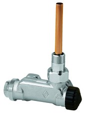 Heimeier E-Z Ventil m.Tauchrohr DN 15 1/2" Einrohr, Eckform