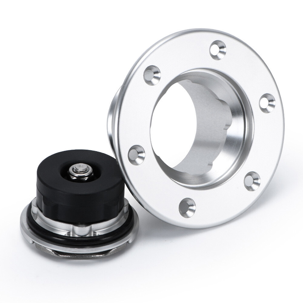 Billet Aluminum Universal Car Fuel Cell Gas Cap Flush Mount With 6Hole