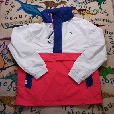 Sz M-Puma Cordura MMQ Half Zip Lightweight Pullover 535791 35 Salmon Jacket Mens