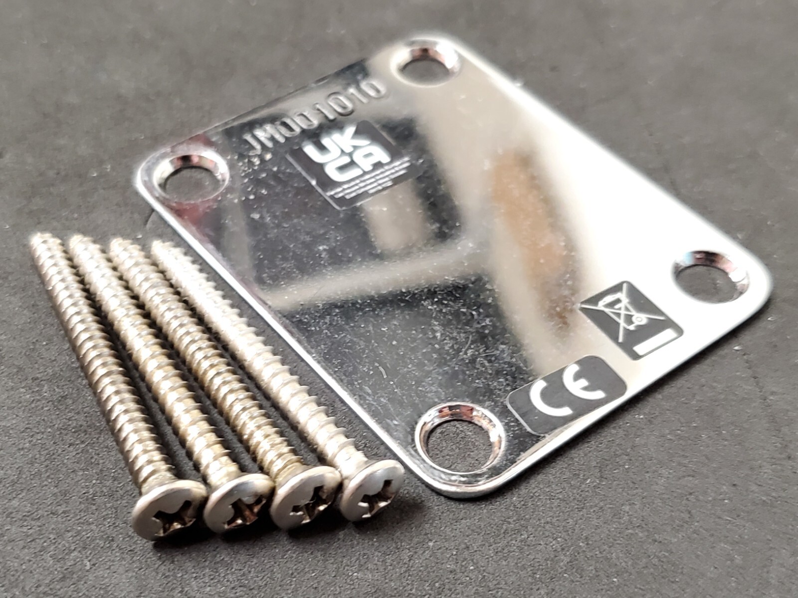 2022 Fender J Mascis Tele Serial Number NECK PLATE Chrome Road Worn