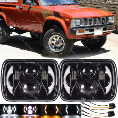 Brightest 5X7'' 7x6'' Rectangle LED Headlight DRL for Toyota Nissan Pickup Truck