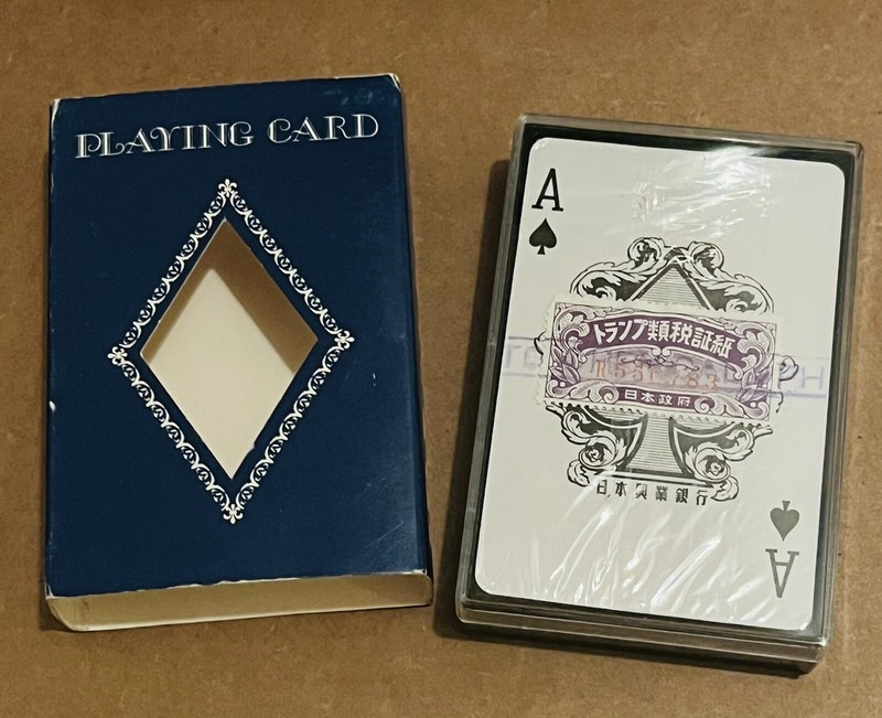 New Sealed In Box Vintage IBJ Japan Bank Playing Cards !