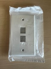 Leviton QuickPort Wall Plates - White - 2-port w/window