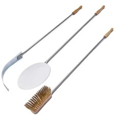 Petite pelle à pizza ronde - Brosse grattoir - Pic à braise