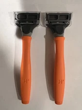 Harry's 5-Blade Razor Shaver (2 Pack )No Box - Orange NEW Genuine