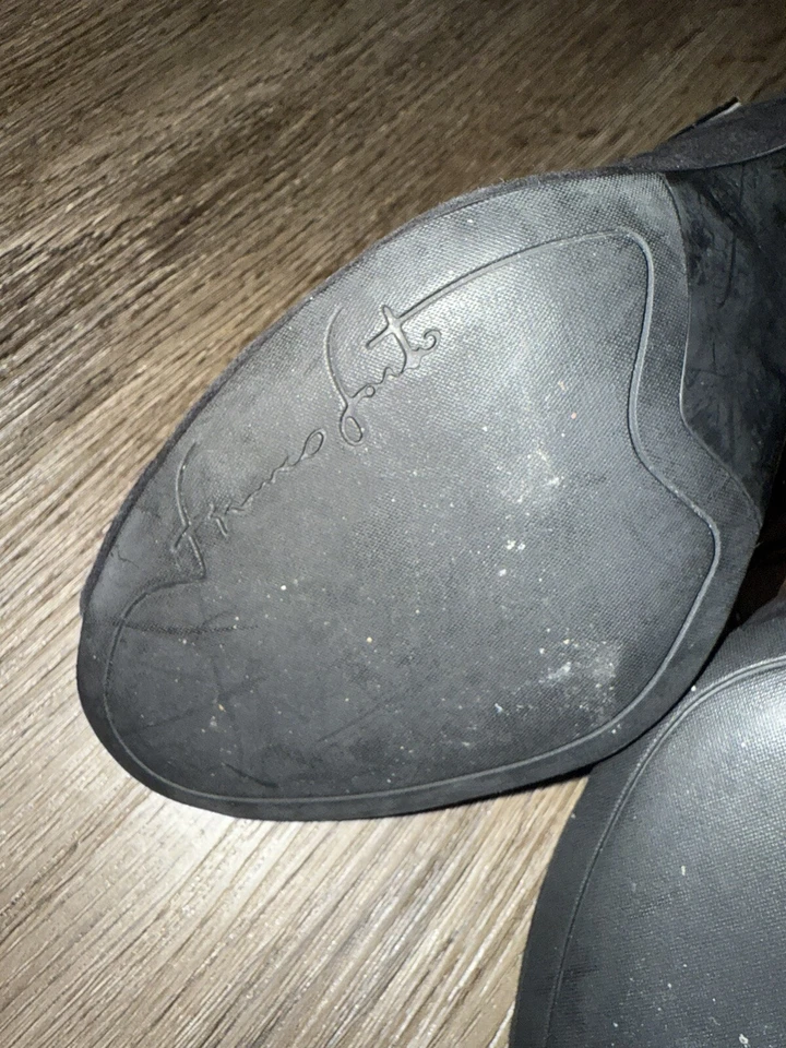 Franco Sarto Mary Jane Shoes Pumps Women’s 98M Black Suede 3” Heels Strap Dressy - Image 4 of 4