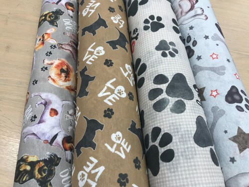 DESIGNER cotton fabric material craft,curtain fabric,140cm wide cats and dogs - Picture 9 of 54
